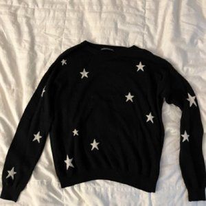 Starry Black Knit Sweater